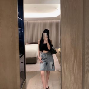 Luxury Chrome Hearts Denim Shorts