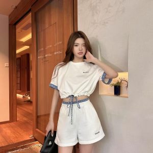 Aaa Miu Miu Plaid Short-Sleeved Shirts
