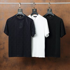 Luxury Aaa Fendi Jacquard Short Sleeves