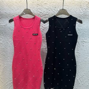 Luxury High Quality Miu Miu Diamond Vest