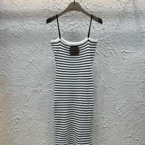 High Quality Designer Miu Miu Gold Dress