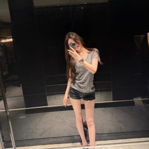 Designer Chrome Hearts Denim Short-Sleeved Shirts
