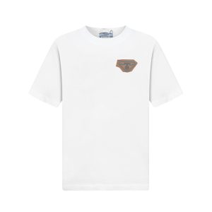 High Quality Luxury Prada Silicone Short-Sleeved T-Shirt For Spring