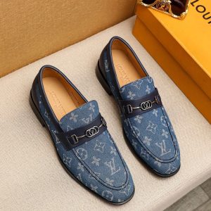 Designer Luxury Louis Vuitton Cowhide Leather Shoes