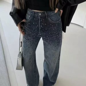 Luxury Miu Miu Stone Jeans