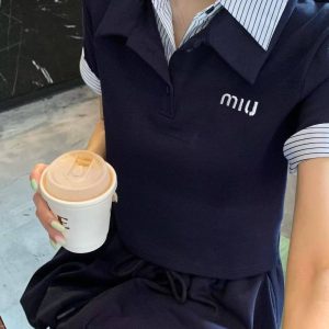 Luxury Miu Miu Short-Sleeved Shirt