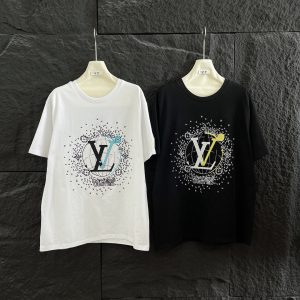 High Quality Designer Louis Vuitton Leather Short-Sleeved T-Shirt