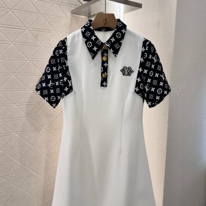 High Quality Louis Vuitton Gold Short-Sleeved Shirts