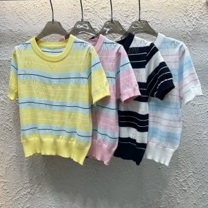 Luxury Designer Chanel Jacquard Short Sleeves