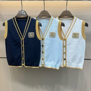 Luxury Miu Miu Gold Vest