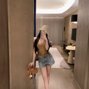 High Quality 1:1 Loewe Denim Shorts