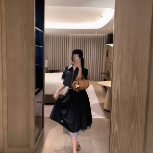 High Quality Aaa Miu Miu Plaid Short-Sleeved Tops
