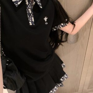 1:1 Dior Jacquard Short-Sleeved Shirt