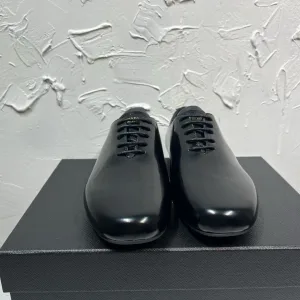 Designer AAA Prada Leather Shoes Brown Cowhide Rubber Spring Autumn