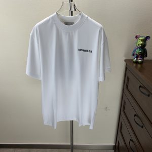 Luxury Moncler Denim Short-Sleeved T-Shirt For Spring