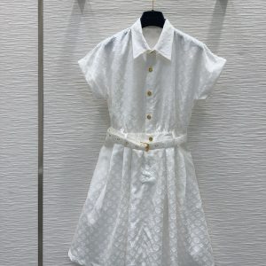 Aaa Louis Vuitton Gold Short-Sleeved Shirts