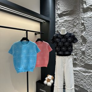 Designer Chanel Jacquard Short Sleeves