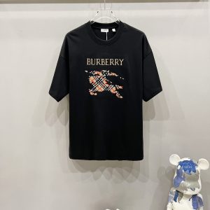 Designer High Quality Burberry Denim Short-Sleeved T-Shirt