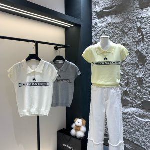 Luxury Dior Jacquard Short Sleeves