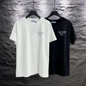 Super Clone Prada Short-Sleeved Shirts Ash Adhesive Summer