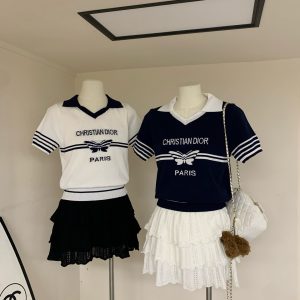 Aaa Dior Jacquard Short Sleeves