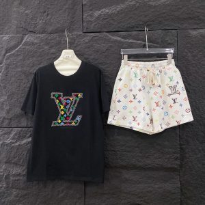 High Quality 1:1 Louis Vuitton Canvas Short-Sleeved Shirts