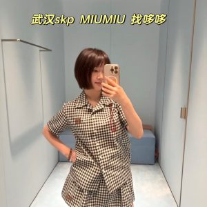 High Quality 1:1 Miu Miu Leather Shirts