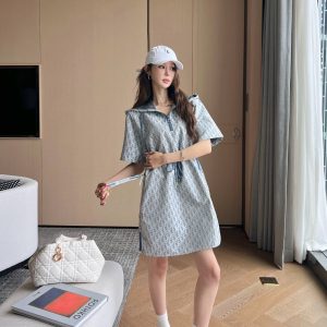 Designer Aaa Dior Jacquard Short-Sleeved Shirts