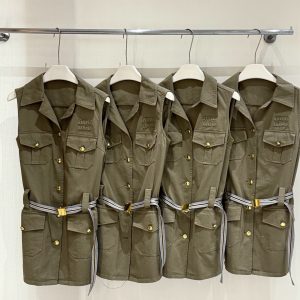Designer Miu Miu Gold Sleeveless