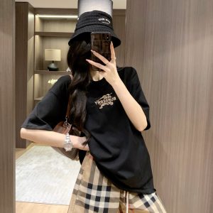 High Quality 1:1 Burberry Plaid Short-Sleeved Shirts
