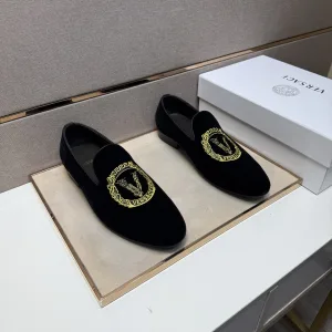 Designer Versace Casual Shoes Color Cowhide