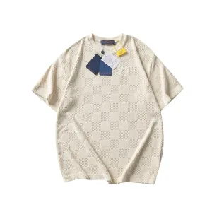 Reps Louis Vuitton T-Shirt Red Cotton Jacquard Embroidery