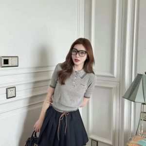 High Quality Designer Miu Miu Abs Short-Sleeved Shirts For Summer