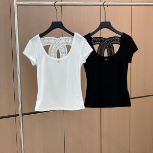 1:1 Luxury Chanel Lace Short-Sleeved T-Shirt