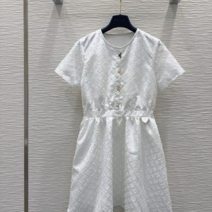 Aaa Designer Louis Vuitton Jacquard Short-Sleeved Shirts