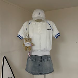 Aaa Miu Miu Jacquard Short Sleeves