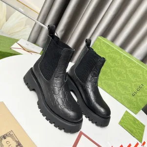 Luxury Gucci Boots Cowhide Rubber