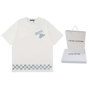 Designer High Quality Louis Vuitton Cotton Short-Sleeved T-Shirt