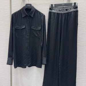 High Quality Aaa Dior Jacquard Long-Sleeved Shirts