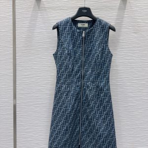 Luxury Designer Fendi Denim Vest