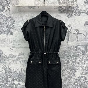 Designer Luxury Louis Vuitton Jacquard Short-Sleeved Shirts