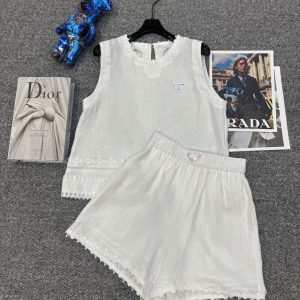 High Quality Prada Lace Sleeveless