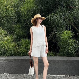 Aaa 1:1 Prada Lace Sleeveless