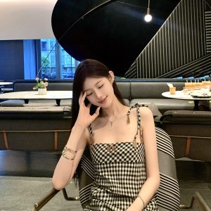 Luxury 1:1 Miu Miu Plaid Dress