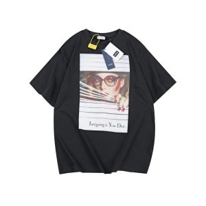 Luxury Dior Cotton Short-Sleeved Shirts For Fall