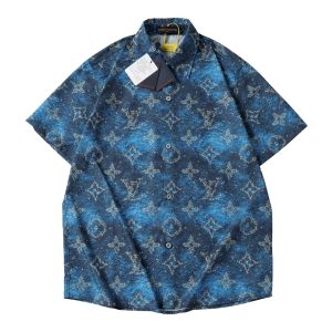 Luxury Louis Vuitton Diamond Short Sleeves