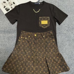 Luxury Louis Vuitton Jacquard Short-Sleeved Shirts