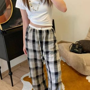 Luxury High Quality Ralph Lauren Plaid Plaid Pants