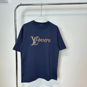 Reps Super Clone Louis Vuitton Short-Sleeved T-Shirt Red Cotton Pure
