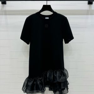 Designer Luxury Loewe Lace Short-Sleeved Shirts